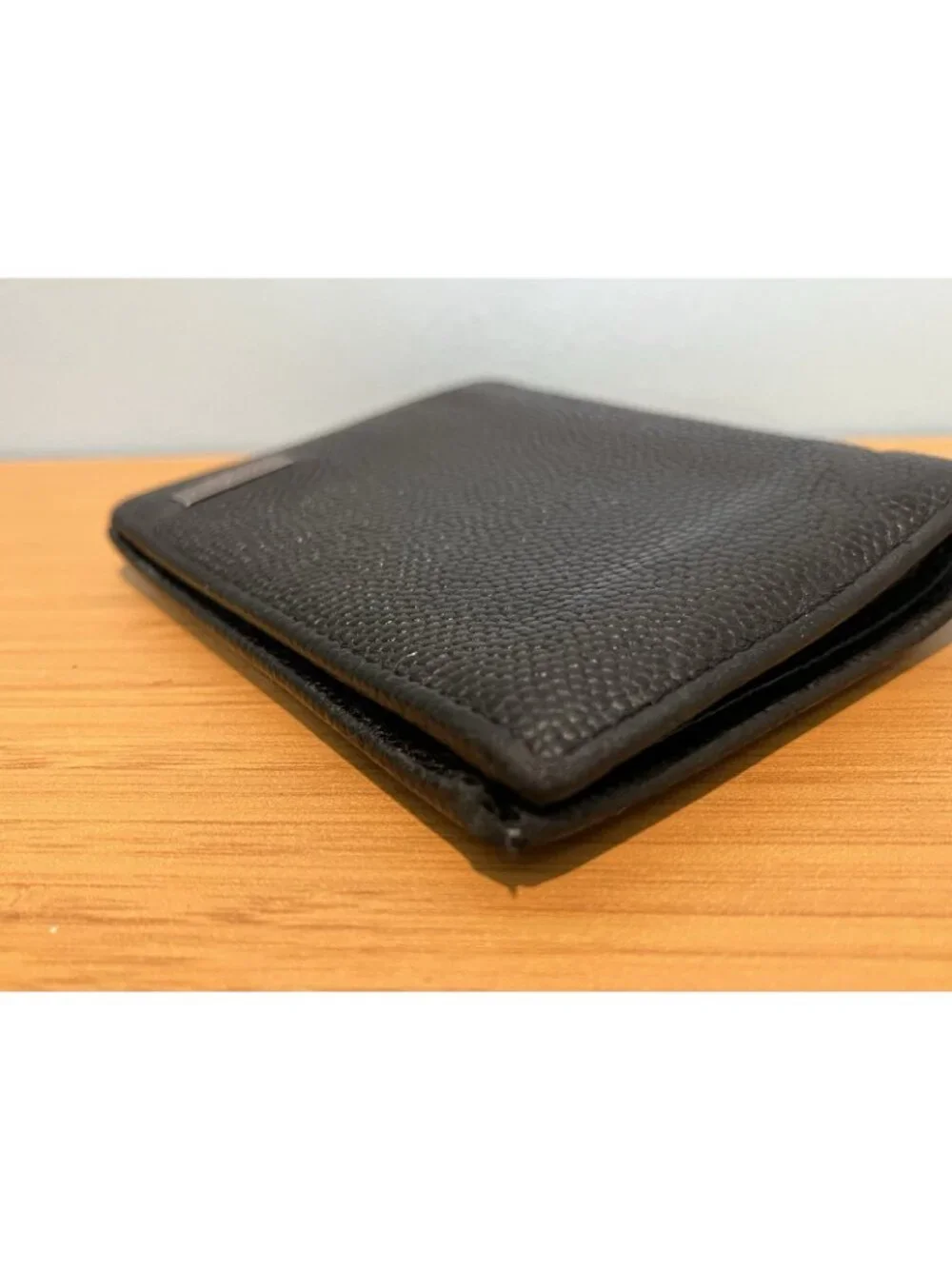 Salvatore Ferragamo Black Men's Bifold Wallet Logo Folding Credit Card ID